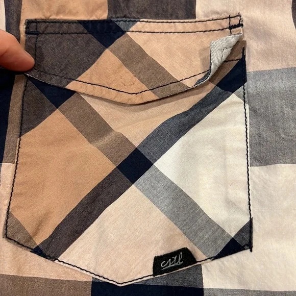 MEN’S Coastal brand snap up plaid long sleeved shirt. Size XL - Picture 5 of 6